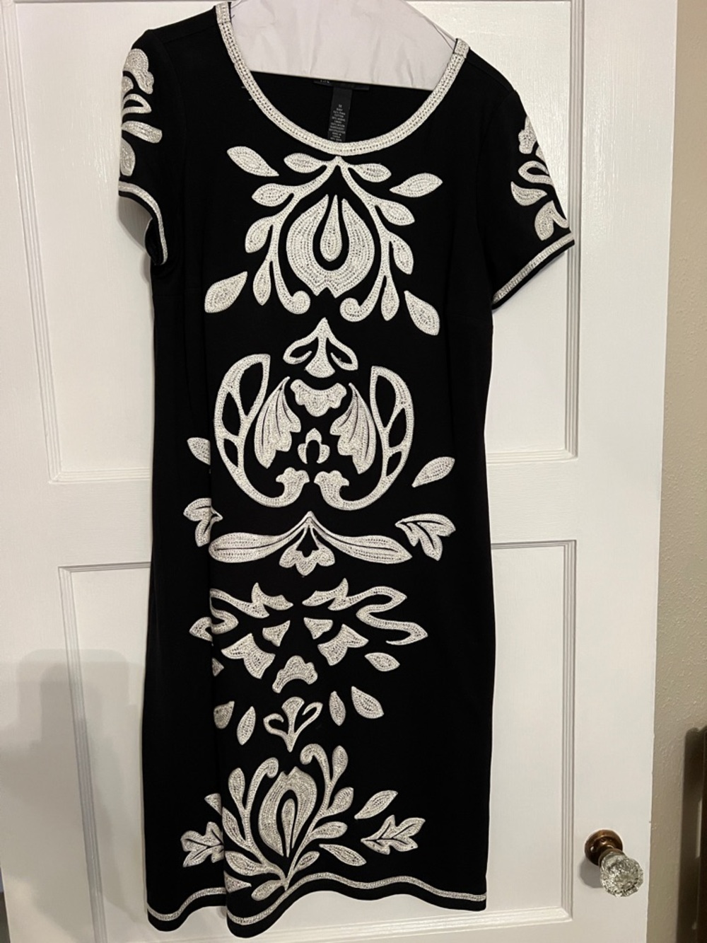 Embroidered INC knit dress